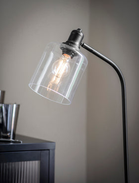 Hoxton Cylinder Floor Lamp - Steel, Black