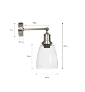 Hoxton Domed Wall Light - Antique Brass / Satin Nickel