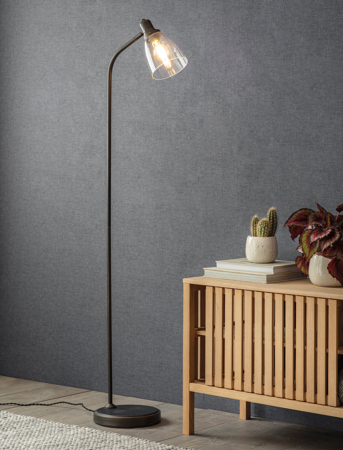 Hoxton Dome Floor Lamp - Steel, Antique Bronze