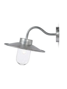 St Ives Swan Neck Light - Galvanised Steel, Silver