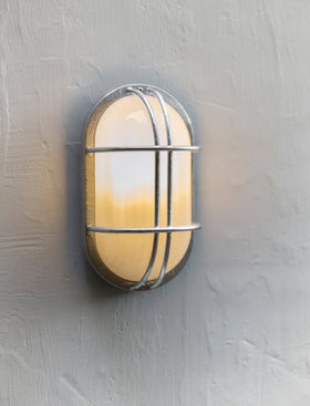 St Ives Bulkhead Light - Galvanised Steel, Silver