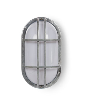 St Ives Bulkhead Light - Galvanised Steel, Silver