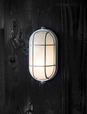 Chatham Bulkhead Light Oval - Aluminium, Grey