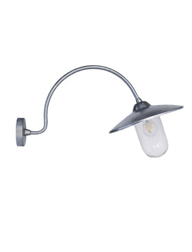 St Ives Arched Swan Neck - Galvanised Steel, Silver