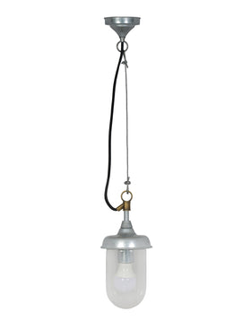 St Ives Harbour Outdoor Pendant Light - Galvanised Steel, Silver