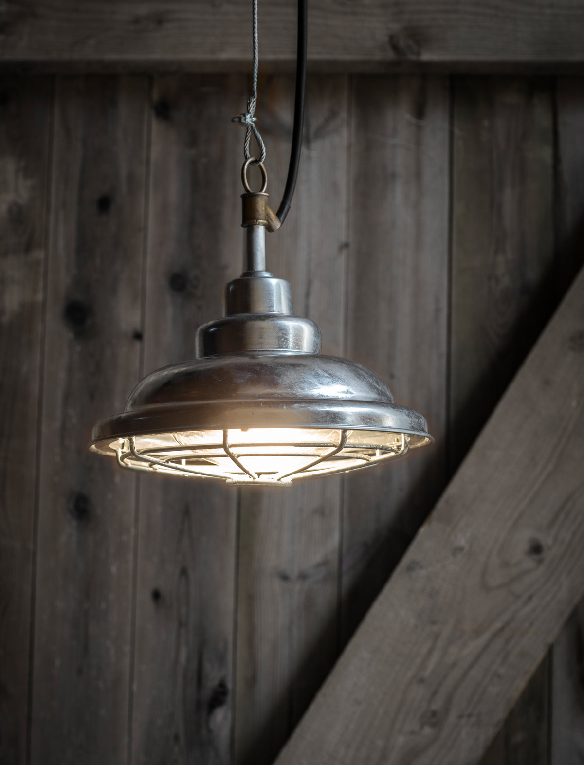 St Ives Mariner Outdoor Pendant Light - Galvanised Steel, Silver