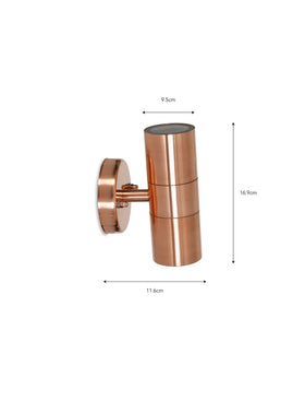 Regent Up & Down Light - Copper, Raw Copper