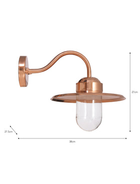 Howick Wall Light - Copper, Raw Copper