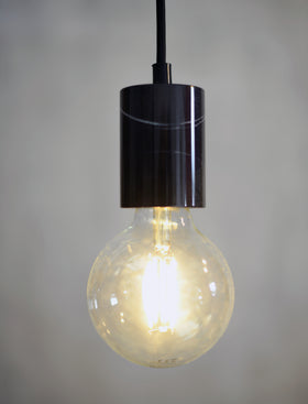 Lansdowne 3 Light Pendant - Marble, Black