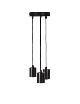 Lansdowne 3 Light Pendant - Marble, Black