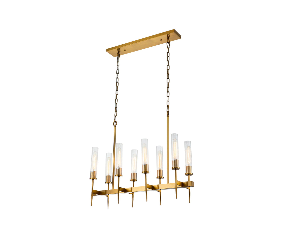 Tilda Pendant Lamp - Clear Glass, Brass Finish
