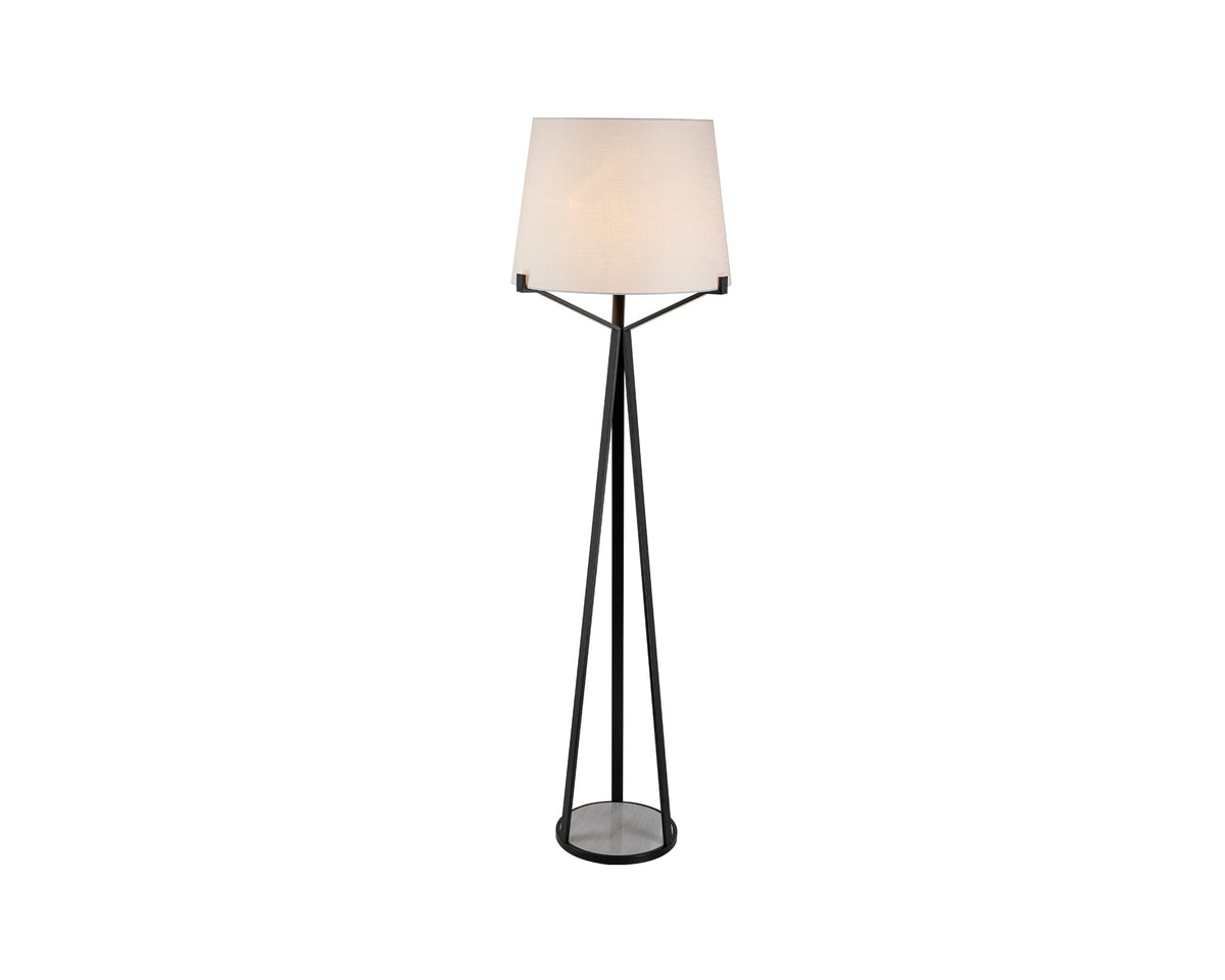 Luca Floor Lamp - White Marble Base