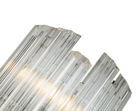 Quartz Wall Light - Crystal Glass, Polished Nickel
