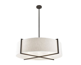 Sanderson Pendant Lamp Medium - Textured Linen