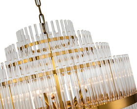 Gem Pendant Lamp - Brass Finish, Clear Glass