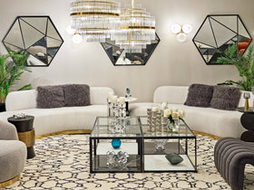 Gem Pendant Lamp - Brass Finish, Clear Glass