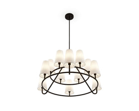Gildan Chandelier - White & Black