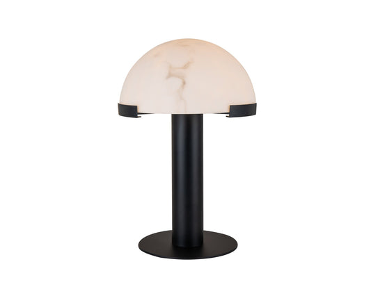 Holmes Table Lamp - Matt Black, Marble