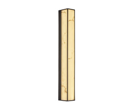 Stripe Wall Light - Matt Black, Iron and Faux Alabaster