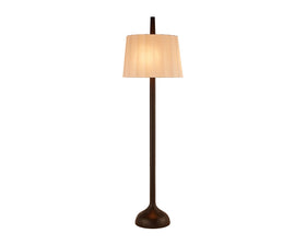 Conti Floor Lamp - White Linen/Black Ash