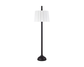 Conti Floor Lamp - White Linen/Black Ash