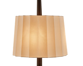 Conti Floor Lamp - White Linen/Black Ash