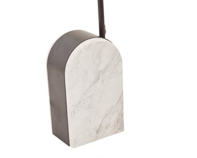 Arcadia Floor Lamp - White Marble/Matt Black Metal/White Linen