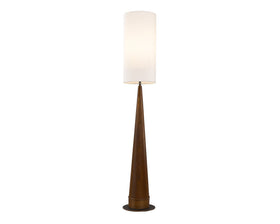 Velta Floor Lamp - Classic Brown Ash and Antique Bronze