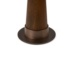 Velta Floor Lamp - Classic Brown Ash and Antique Bronze