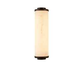 Fento IP44 (Small) Wall Light - Antique Bronze and Alabaster Effect