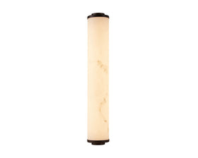 Fento IP44 (Large) Wall Light - Antique Bronze and Alabaster Effect