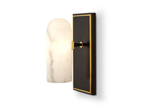 Amatti Wall Light - Alabaster Effect, Black, Brass