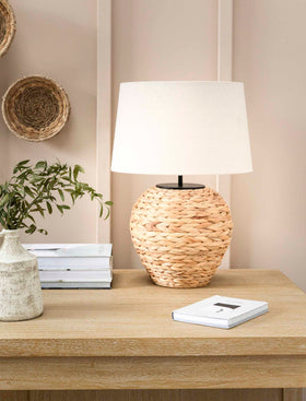 Dunsfold Table Lamp - Water Hyacinth, Natural