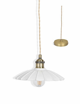 Wanstrow Pendant Light - Chalk / Clay