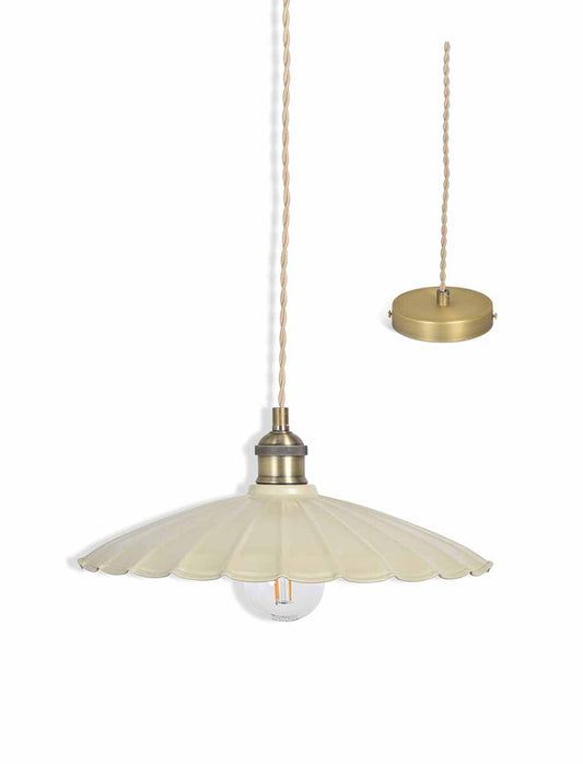 Wanstrow Pendant Light - Chalk / Clay
