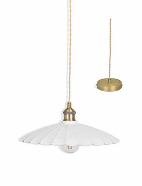 Wanstrow Pendant Light - Chalk / Clay