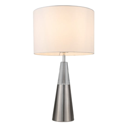 Lola Crystal Satin Chrome Table Lamp