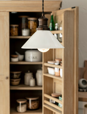 Beaulieu Pendant Light Gloss - Antique Bronze - Chalk