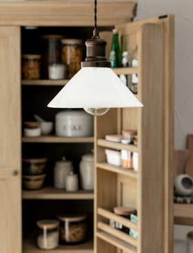 Beaulieu Pendant Light Gloss - Antique Bronze - Chalk