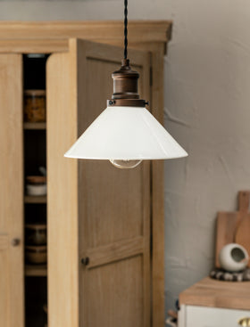 Beaulieu Pendant Light Gloss - Antique Bronze - Chalk
