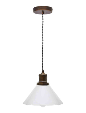 Beaulieu Pendant Light Gloss - Antique Bronze - Chalk
