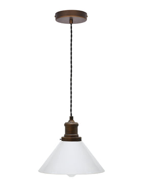 Beaulieu Pendant Light Gloss - Antique Bronze - Chalk