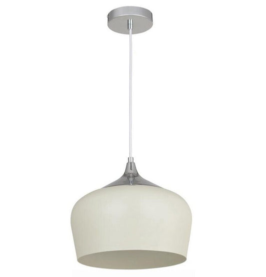 Modena 1 Light Cream Metal Pendant