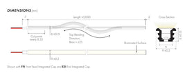 Nano Neon Free Cut Recessed Top Bend White - 0906