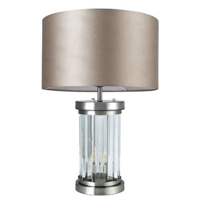 Pandora 2 Light Crystal Table Lamp Polished Chrome