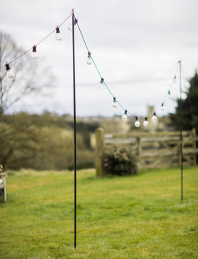 Festoon Pole - Raw Metal, Dark Grey