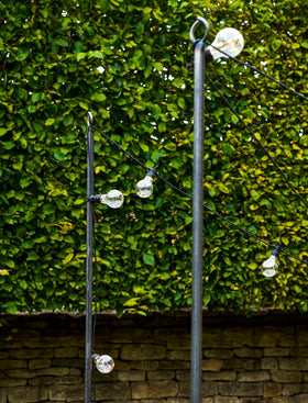 Festoon Pole - Raw Metal, Dark Grey