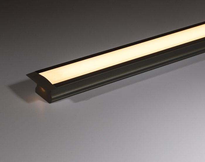 Recessed LED Profile - Deep PRO2R Black 25 x 14mm