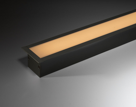 Recessed LED Profile - Double Deep / Wide PRO35SR Black 50 x 35mm