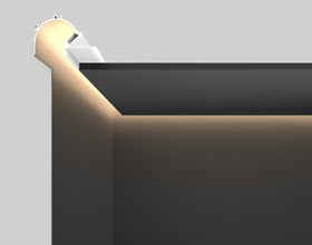 Cove LED Profile - Plaster-in PRO42P White 67 x 100mm